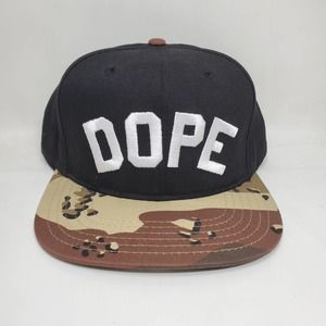 Vintage DOPE COUTURE The Collegiate Snapback Hat Desert Camo